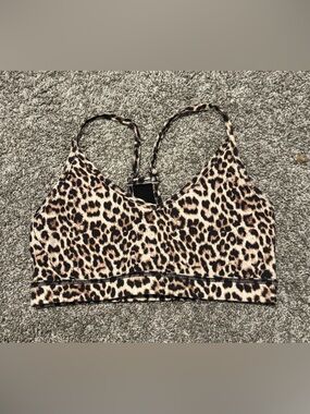 ZYIA Leopard Print Bralette in Nude and Black